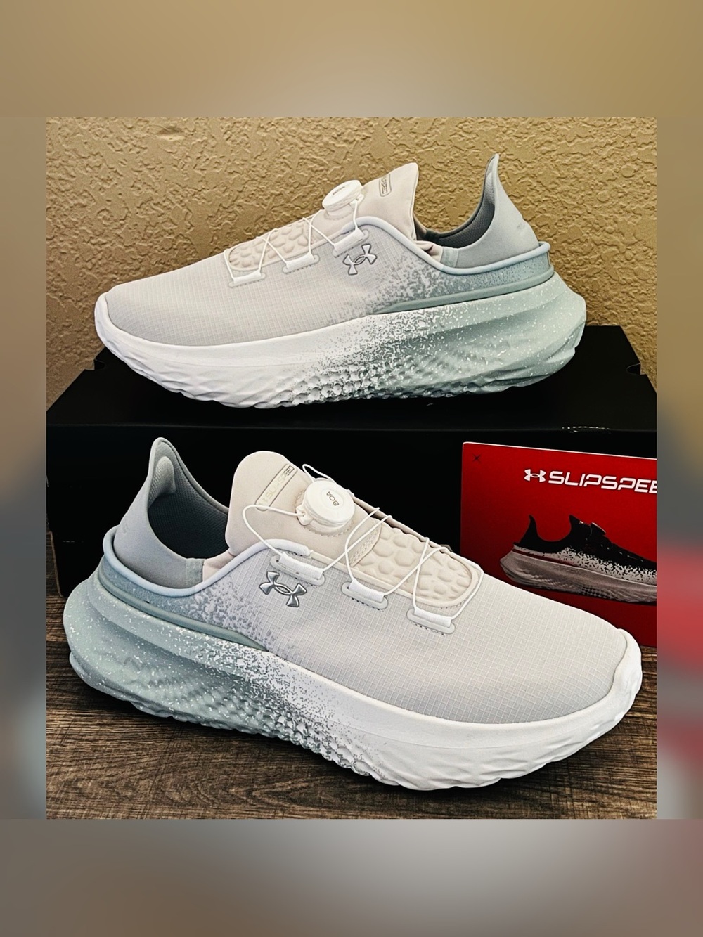 Under Armour Slipspeed Mega Fade Shoes Halo Gray Color Men's Size-13